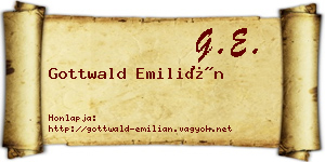 Gottwald Emilián névjegykártya